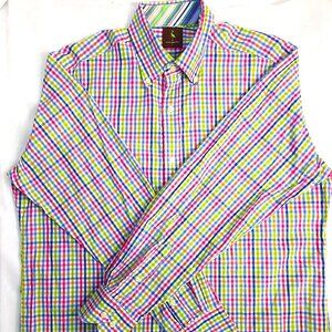 Tailorbyrd L/S Plaid Dress Shirt Men's Size Large